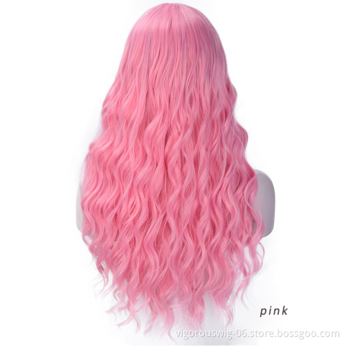 Vigorous wholesale synthetic wig vendor ombre long and bob blonde curly wave hair wigs for white women cosplay party wigs